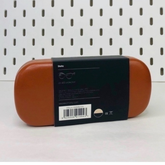 KOMONO Stella Cider Black Sunglasses NEW Yellow Color block Cat eye UV400 - Picture 13 of 14